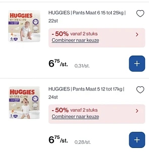 Huggies Extra Care luiers/luierbroekjes 👶superpromo Collect&Go 😍