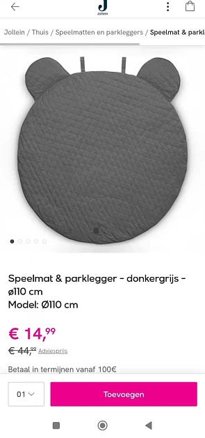 Jollein artikelen tot 70% korting 🎀 Baby