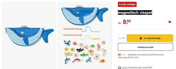 -40% op visspel en rammelaar bij HEMA 👍
