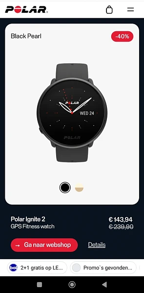 Polar smartwatches tot 40% korting