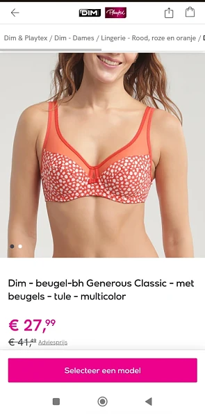 DIM beha voor 27,99€