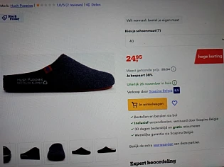 Hush Puppies heren pantoffels - Blauw - Sloffen -38%