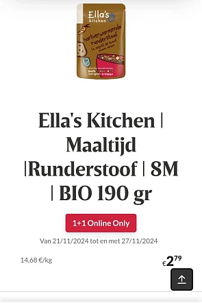 Ella's kitchen online only 🤩 Delhaize