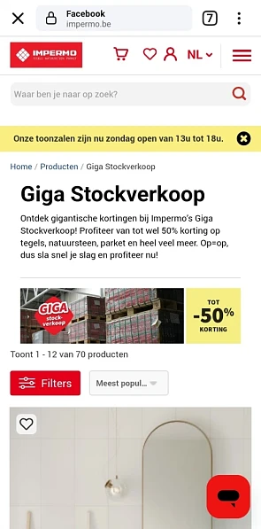 Giga Stockverkoop Impermo