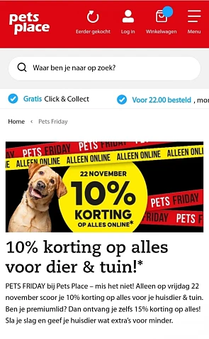 10% korting op alles voor dier & tuin!