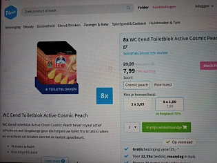 8x WC Eend Toiletblok Active Cosmic Peach 38 gr -73%