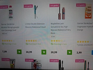 1+1 gratis L'Oréal, Garnier en Maybelline