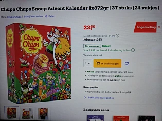 Chupa Chups Snoep Advent Kalender -33%