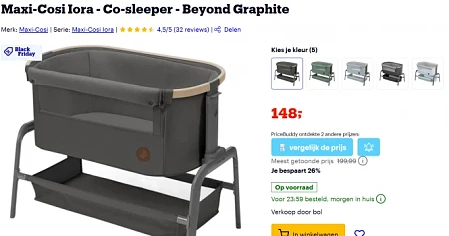 26% korting op de Maxi-Cosi Iora - Co-sleeper bij Bol