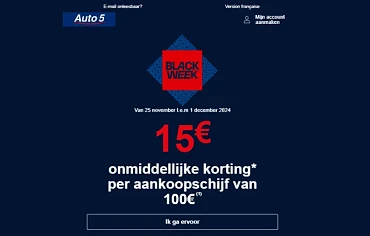 €15 korting bij auto5
