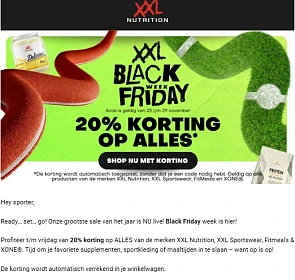 20% korting xxl nutrition