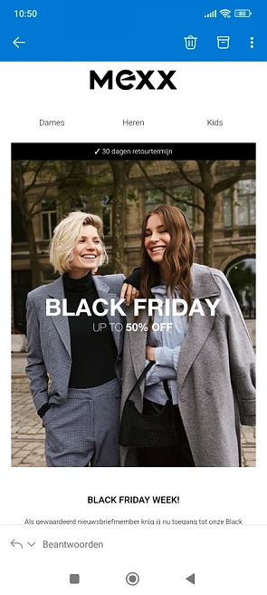 Tot -50% bij mexx