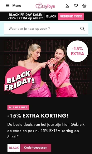 Easytoys 15% extra korting op alles