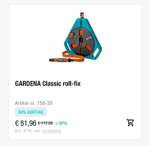 Gardena artikelen tot 30% korting