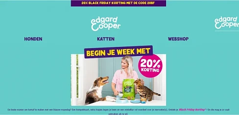 20% korting bij Edgar & Cooper