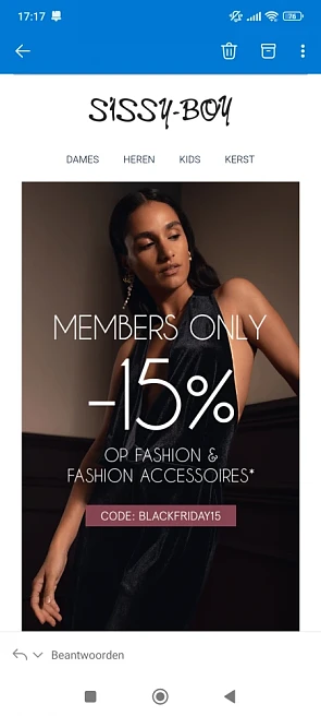 -15% op fashion en fashion accessoires bij Sissy boy