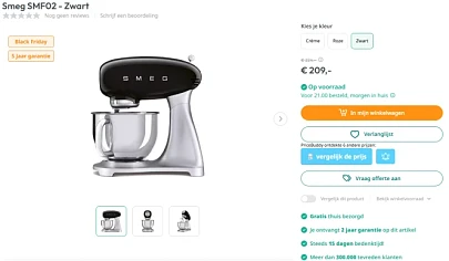 Smeg SMF02 keukenmachine