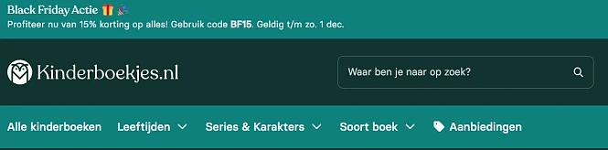 -15% extra op kinderboeken 🖤 Black Friday