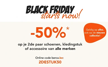 2e aan -50% op schoenen, kleding en accessoires bij Berca ✨