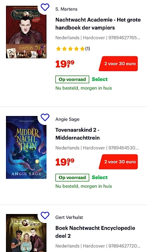 Actie boeken bol