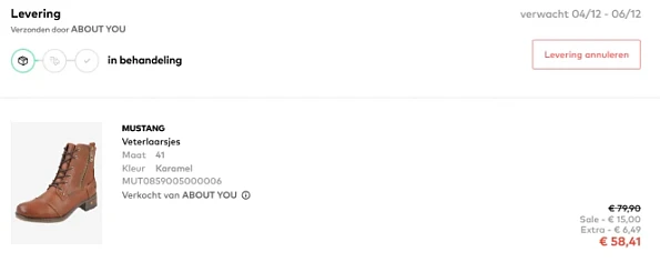 €21,49 korting op veterlaarsjes Mustang 😍