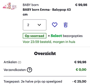 Baby Born Emma 2e aan -50% 🩷