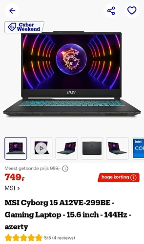 MSI Cyborg 15 Gaming Laptop