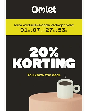 5% extra korting bovenop de 20% bij Omlet