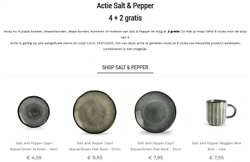 Salt & Pepper servies 🥣 4 + 2 gratis