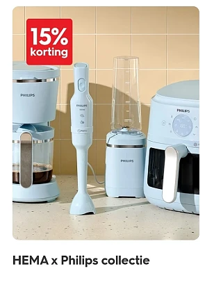 HEMA x Philips collectie 15% korting