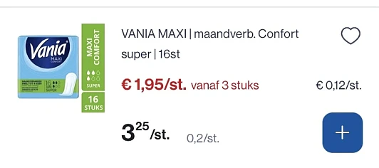 Vania maandverband goedkoper