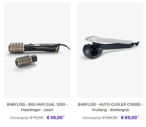 Tot -85% op Babyliss & Babyliss Men 👍