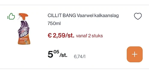 Cillit bang goedkoper