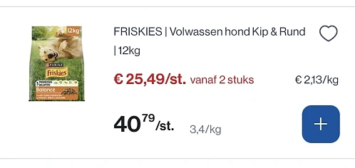 Friskies goedkoper