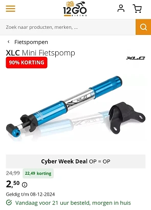 XLC Mini Fietspomp