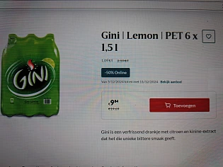 Gini lemon 50% korting