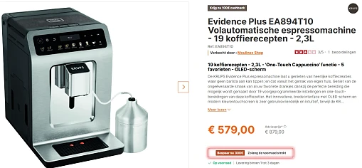 tot €150 cashback ✨ Krups toestellen