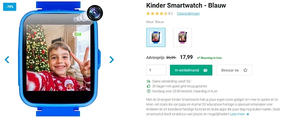Soundlogic Smartwatch voor Kinderen 💙💖