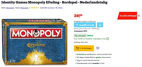 -20% Efteling Monopoly ✨