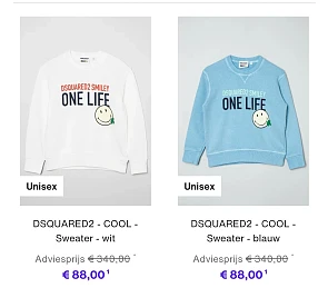 Dsquared2 trui aan 76% korting