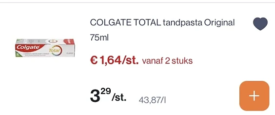 Colgate goedkoper