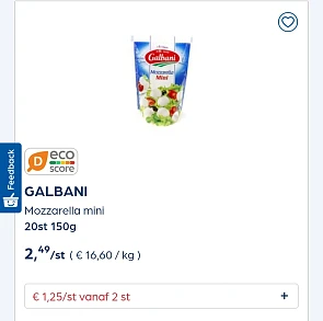 Collect&go galbani mini's