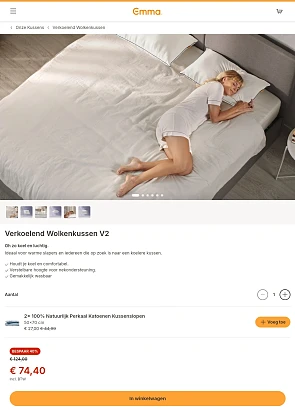 Verkoelend Wolkenkussen V2 Emma Matras
