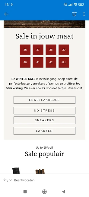 Tot -50% bij Manfield
