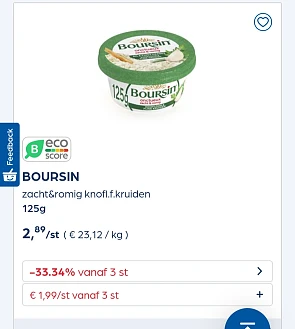 Collect&go boursin