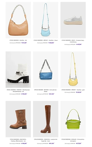Steve Madden tot 72% korting +10% extra korting!