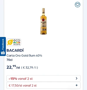 Collect&go bacardi -15%