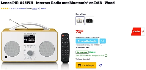 Lenco PIR-645WH Internetradio