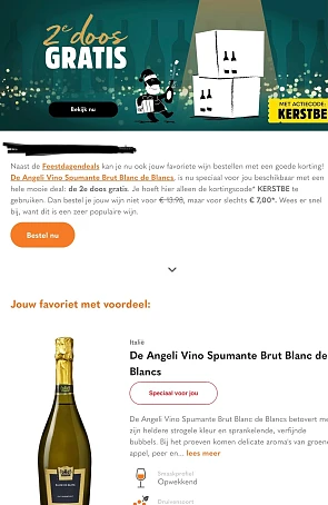 De Angelina vind spumanta brut Blanc de blancs