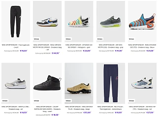 Nike sportkleding voor kinderen en volwassenen met kortingen tot 70%!